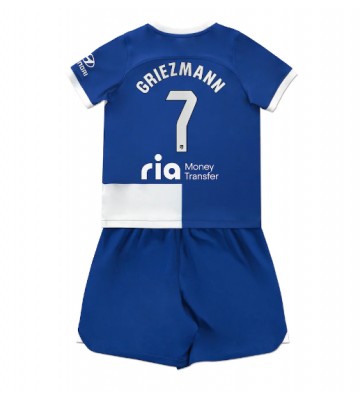 Atletico Madrid Antoine Griezmann #7 Koszulka Wyjazdowych Dziecięca 2023-24 Krótki Rękaw (+ Krótkie spodenki)